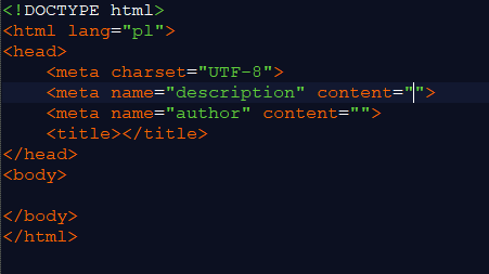 Templatka HTML